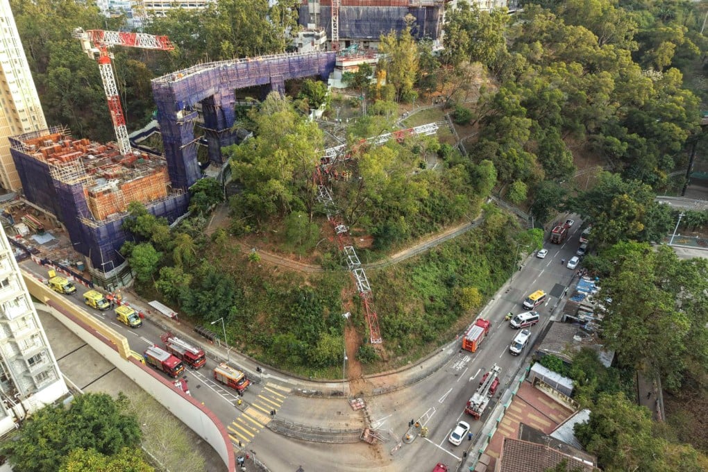 The accident occurred at the construction site for the public housing project Tai Wo Hau Road phases 1 and 2 near Pik Kwai House at Kwai Chung Estate. Photo: Sam Tsang