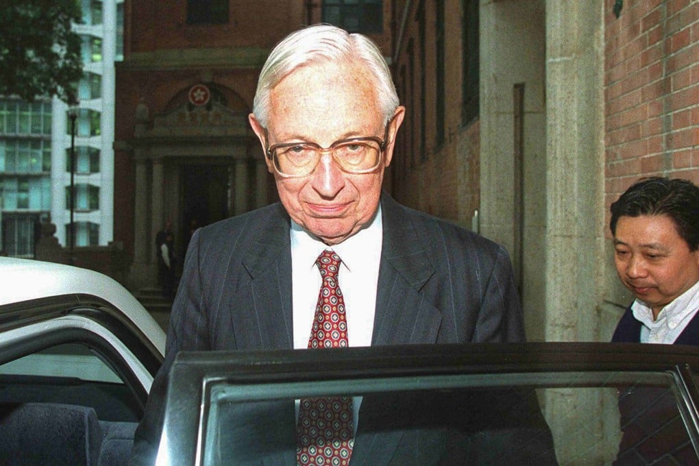 Sir Anthony Mason is seen leaving the Court of Final Appeal in 1999. Photo: SCMP