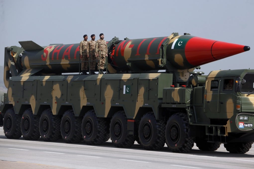 Pakistan’s Shaheen-3 missile on display during a military parade in Islamabad in 2018. Photo: AP