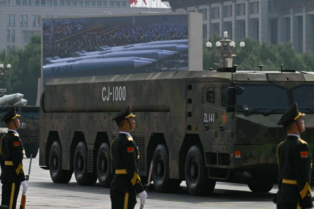 Long-range CJ-1000 cruise missiles are displayed during a military parade in Beijing on September 3, 2025. Photo: AFP
