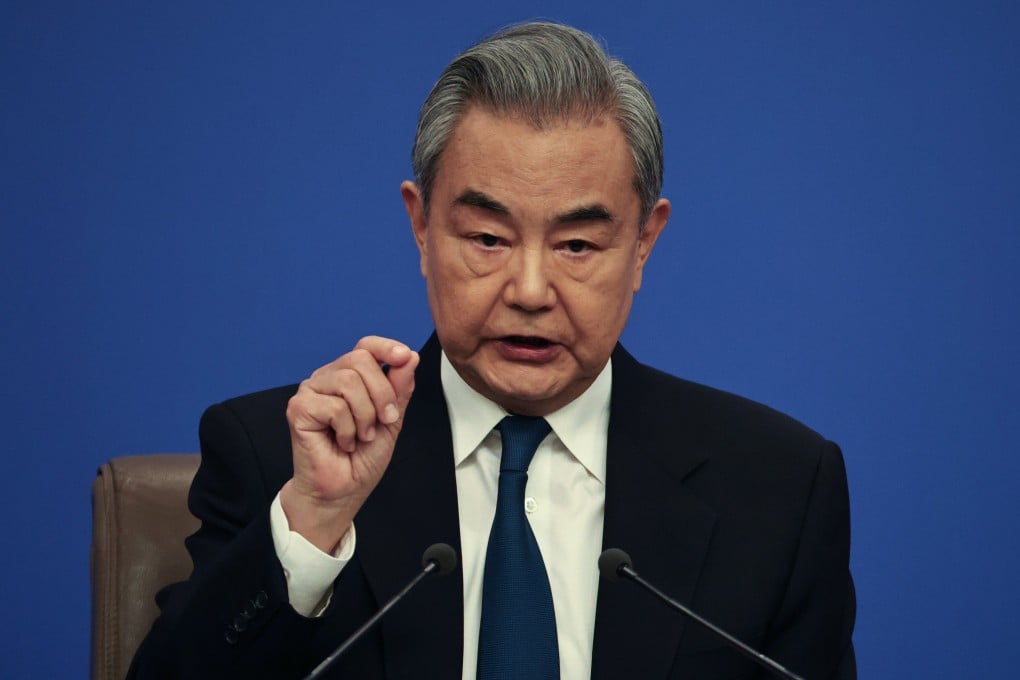 China’s Foreign Minister Wang Yi speaks during a press conference on foreign policy and external relations during the fourth session of the 14th National People’s Congress in Beijing, China, on March 8. Photo: EPA