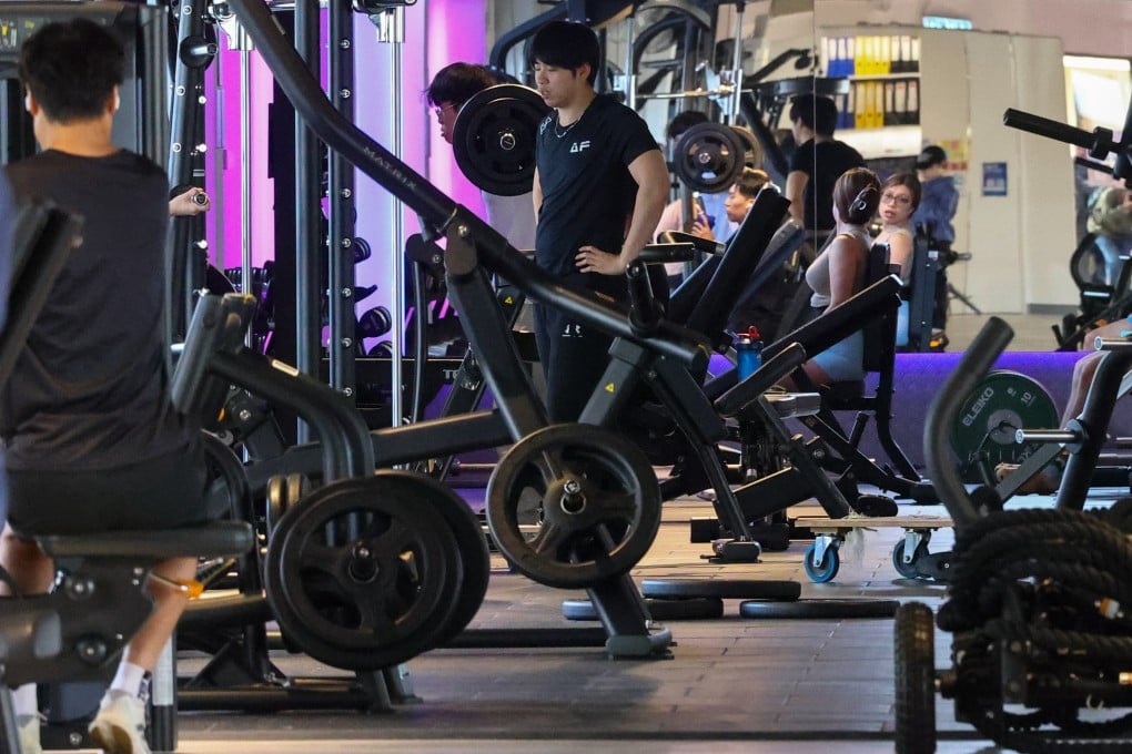 People work out in the Anytime Fitness gym at the Choi Wan Estate in Wong Tai Sin on March 16. Photo: Dickson Lee