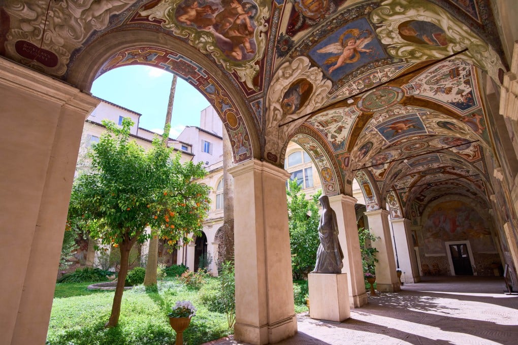 Rome’s hidden Santa Maria Sopra Minerva cloister is steeped in papal history and Renaissance art. Photo: AP
