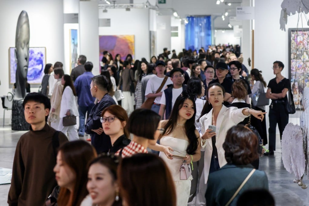 Guests at Art Basel Hong Kong 2025 at the Hong Kong Convention and Exhibition Centre in Wan Chai. Photo: Eugene Lee