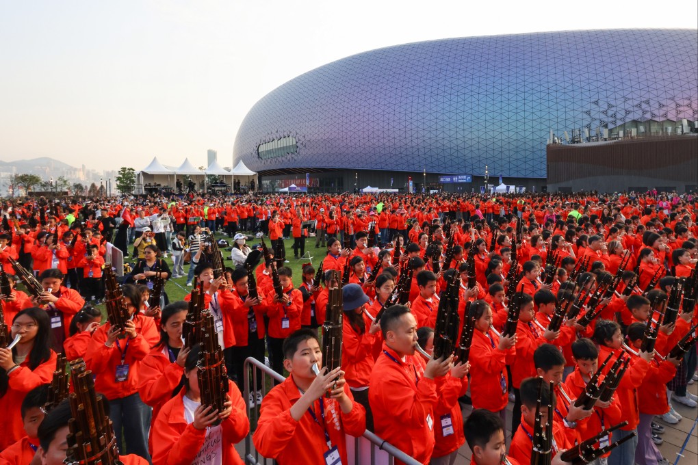 The Sheng and Reeds Marathon and Outdoor Evening Concert featured more than 1,200 musicians. Photo: Dickson Lee