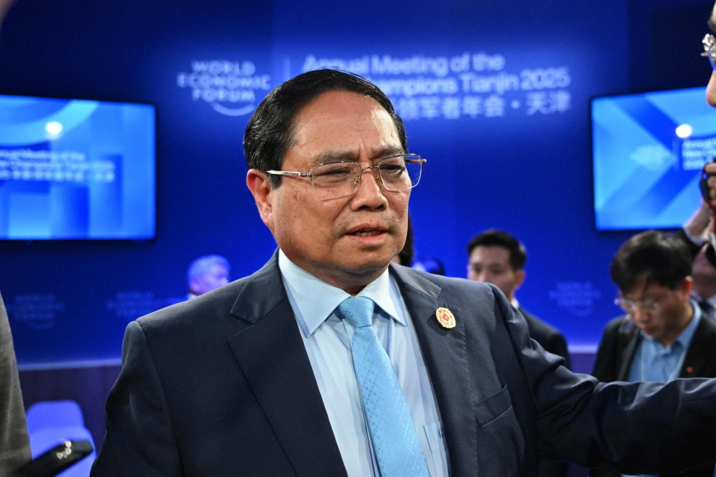 Vietnam’s Prime Minister Pham Minh Chinh after attending a session during the World Economic Forum Annual Meeting of the New Champions (AMNC25) in Tianjin on June 25 last year. Photo: AFP