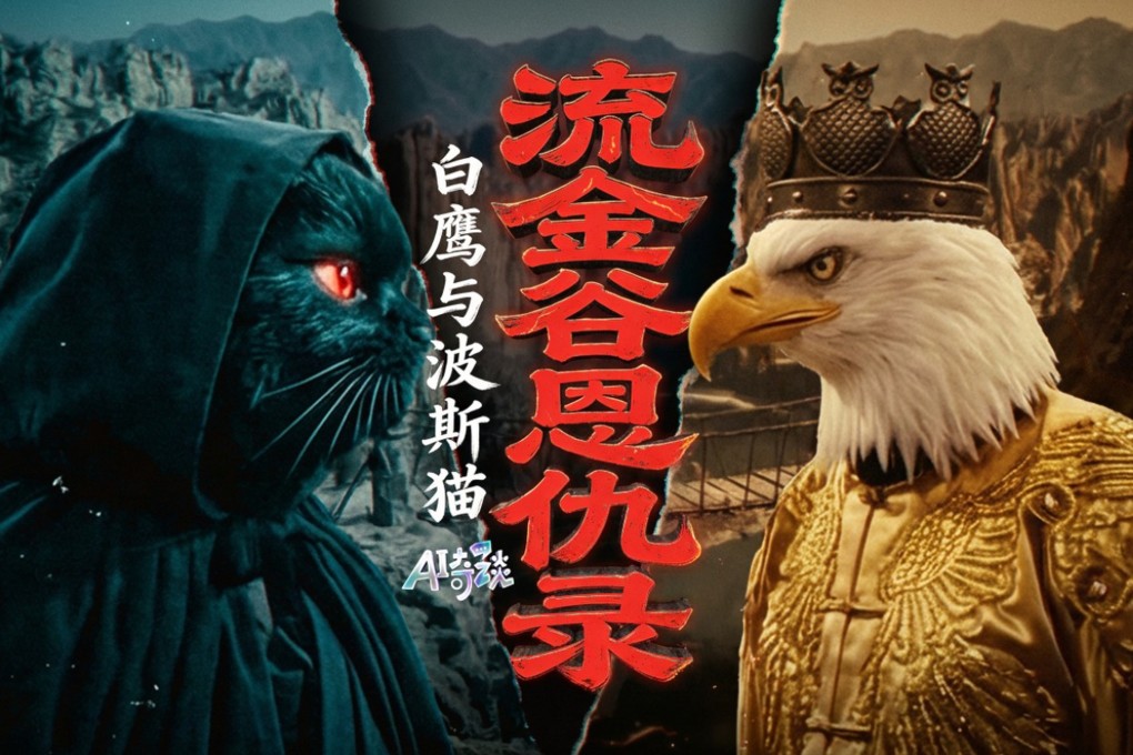 An animated short from CCTV depicts a conflict between the powerful White Eagle and the Persian Cat, meant to represent the US and Iran. Photo: CCTV