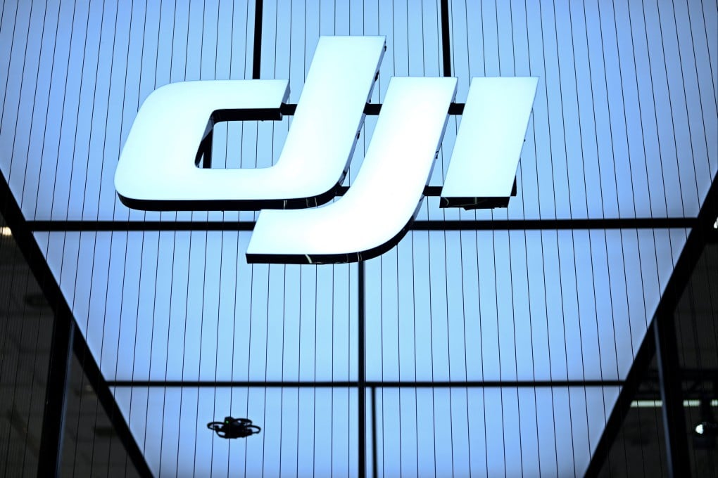 The DJI logo is displayed on the opening day of the Innovation For All (IFA) trade fair in Berlin, Germany. September 5, 2025. Photo: Reuters