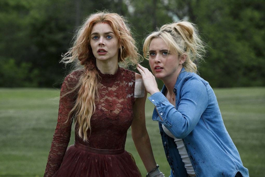 Samara Weaving (left) and Kathryn Newton in a still from Ready or Not 2: Here I Come (category: III), co-starring Elijah Wood. Directed by Matt Bettinelli-Olpin and Tyler Gillett. Photo: Searchlight Pictures