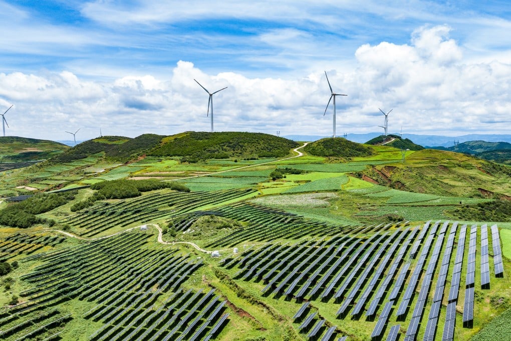 The Xianshuiwo photovoltaic power plant in the Yi-Hui-Miao autonomous county of Weining, in southwest China’s guizhou province, is seen on July 3, 2025. Photo: Xinhua