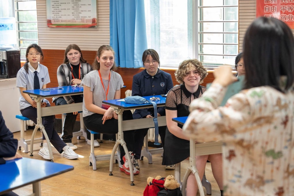 High school students from the US attend classes in Shijiazhuang, north China’s Hebei province, Photo: Xinhua