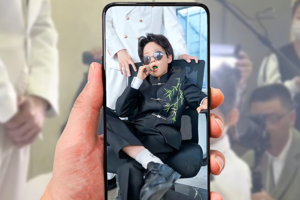 Chinese mini-dramas featuring children have caused concern due to their mature themes and content; one mother was alarmed by her son’s use of adult language after acting in such a show. Photo: SCMP composite/RedNote/iqiyi