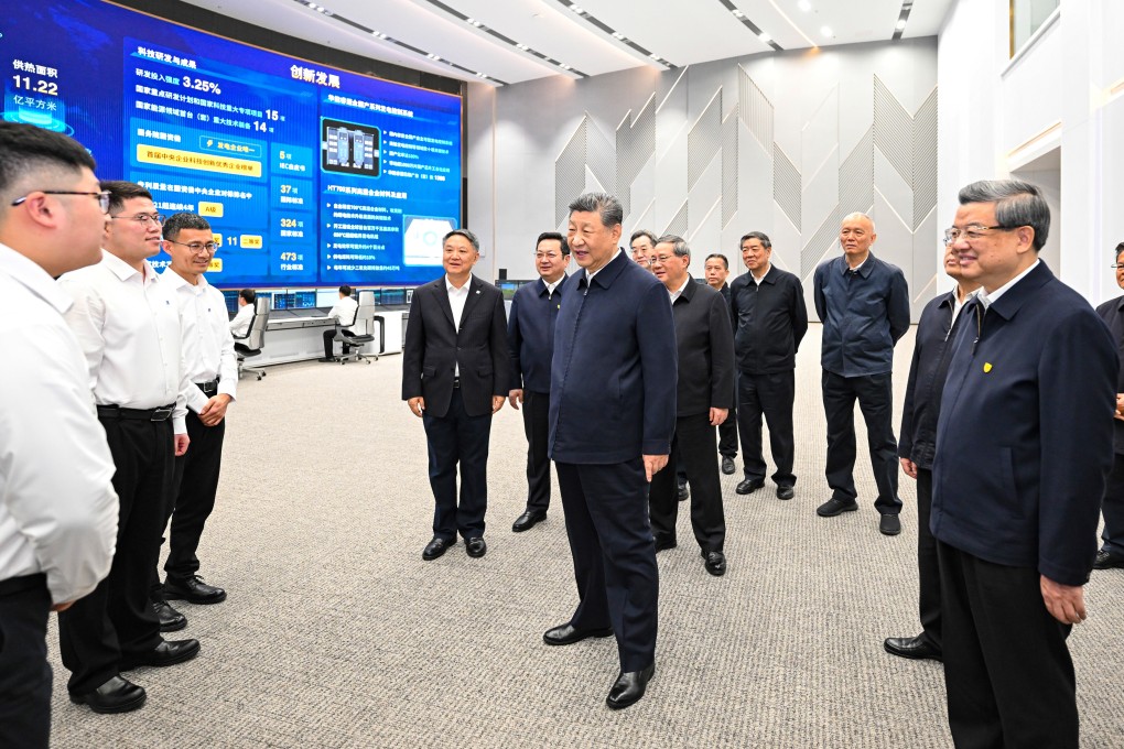 President Xi Jinping visits China Huaneng Group in the Xiongan New Area on Monday. Xi also chaired a symposium on further advancing construction and development of the area. Photo: Xinhua