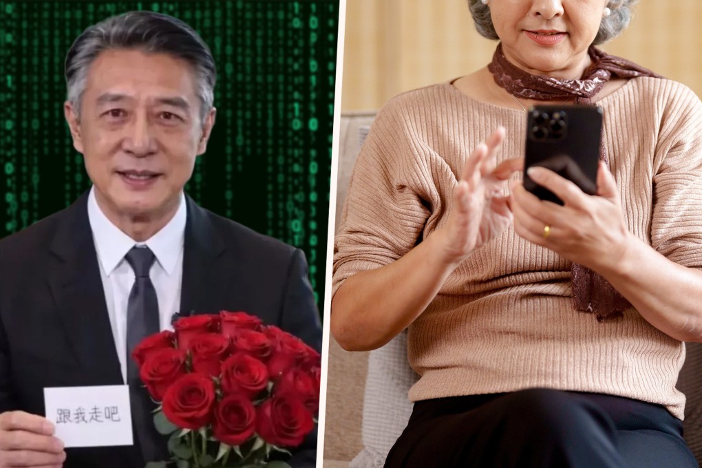 An 84-year-old grandmother fell in love with an artificial intelligence-generated human, writing him love letters and buying over-priced items from his online shop.  Photo: SCMP composite/Shutterstock/Douyin