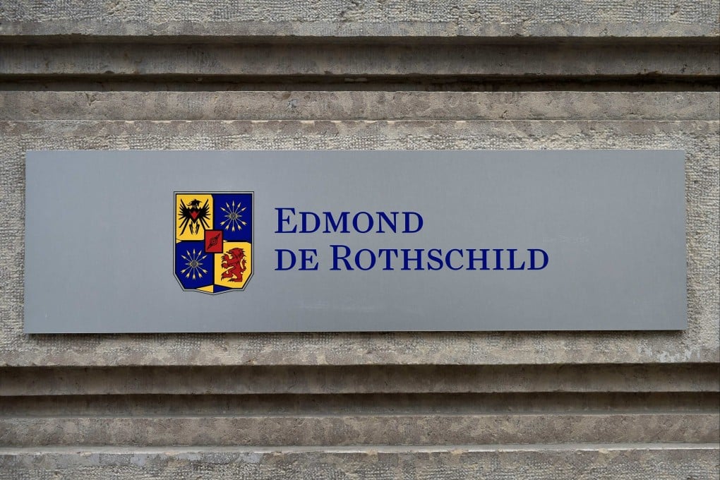 A sign for the Swiss private bank Edmond de Rothschild. Photo: AFP