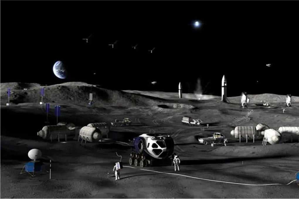An earlier concept of a Nasa moon base. Photo: Nasa via TNS