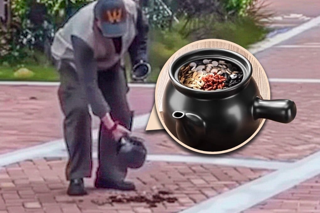 Some people in China pour leftover traditional Chinese medicine (TCM) onto public roads, believing it drives away illness when walked or driven over. Photo: SCMP composite/Sohu