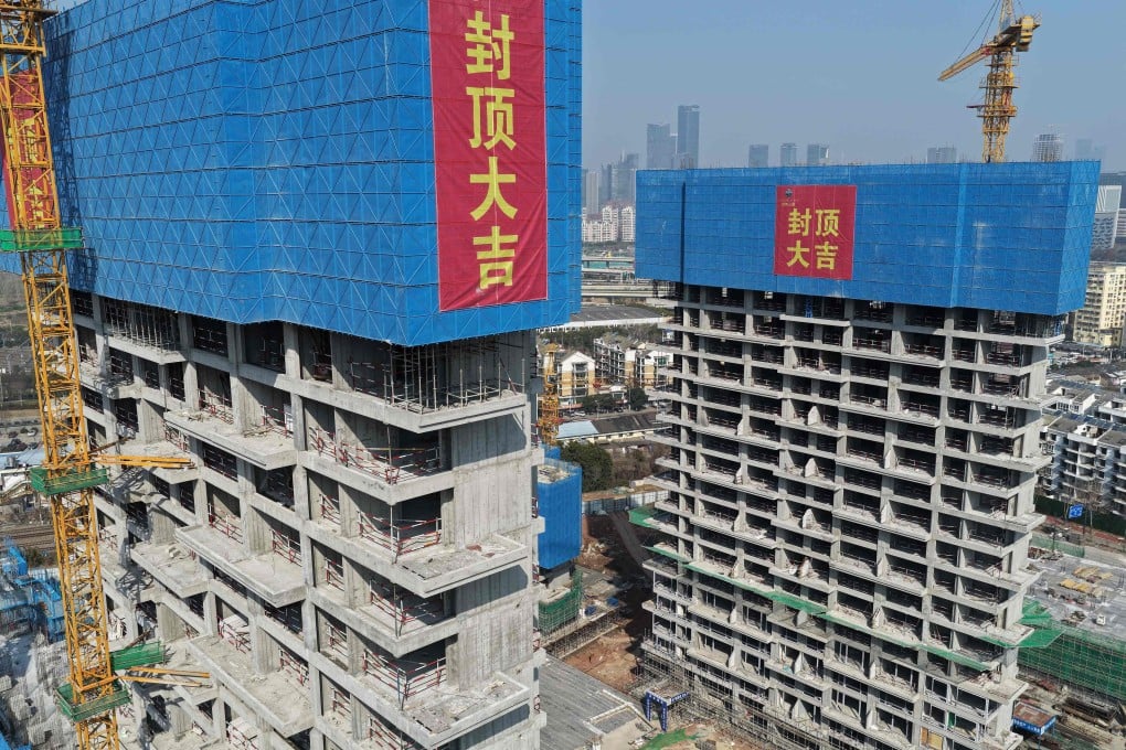 Flats under construction in Nanjing, Jiangsu province, in eastern China on February 13. Photo: AFP