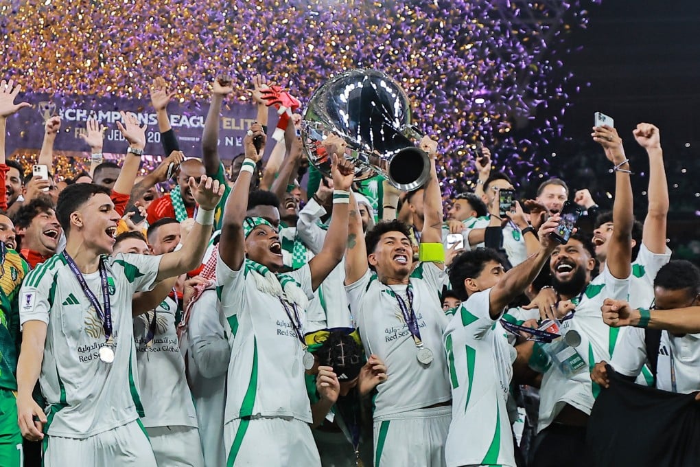 Defending champions Al-Ahli (pictured raising the trophy last year) will play Al-Duhail of Qatar for a spot in the quarter-finals against Johor Darul Ta’zim of Malaysia. Photo: Reuters