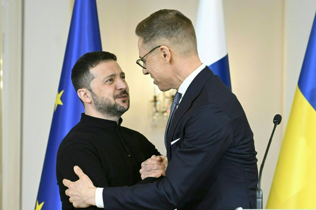 Ukrainian President Volodymyr Zelensky (left) and Finnish President Alexander Stubb in Helsinki, Finland in March 2025. Photo: AFP