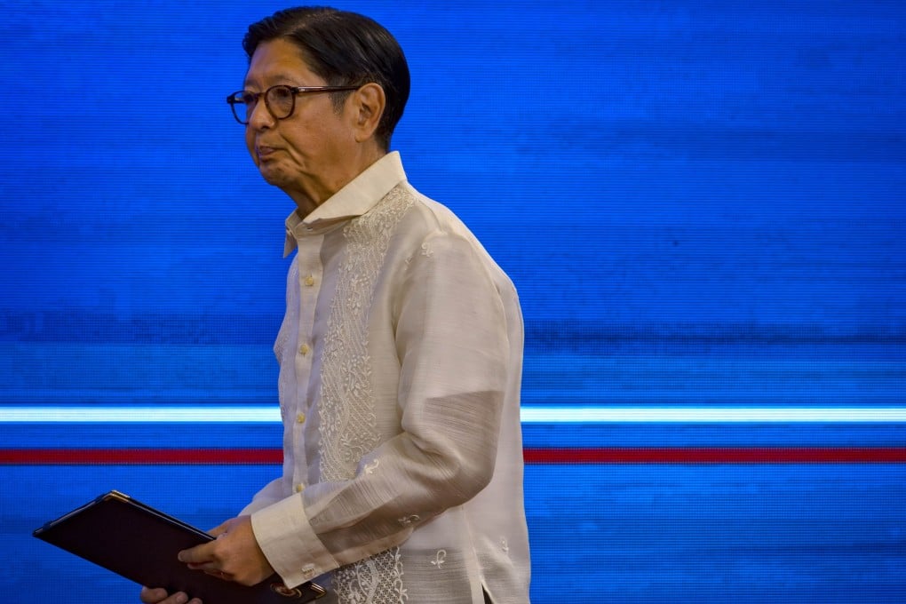 Philippine President Ferdinand Marcos Jnr gives a press conference on the Philippines’ national energy emergency at Malacanang Palace in Manila on Wednesday. Photo: EPA