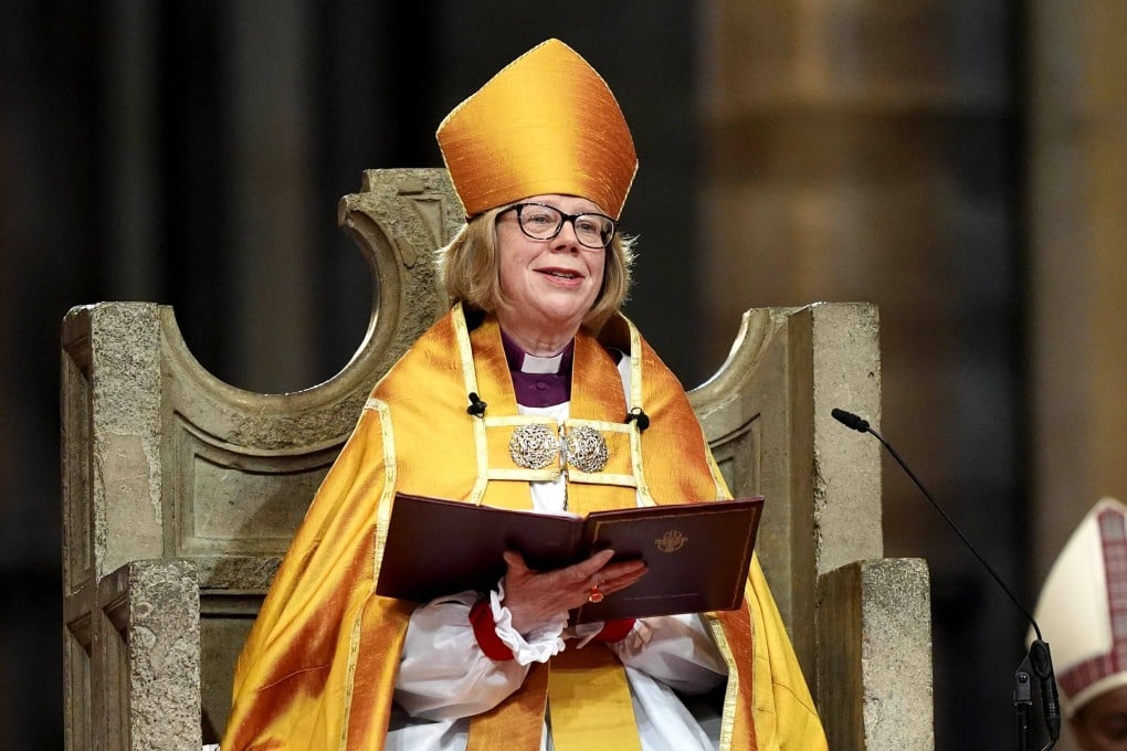 The new Archbishop of Canterbury Sarah Mullally speaks during her installation ceremony at Canterbury Cathedral, south-east England on Wednesday. Photo: AFP