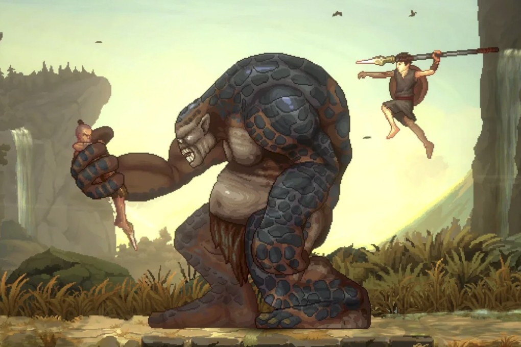 A screencap from the God of War Sons of Sparta video game, a retro prequel that blends nostalgia with modern gaming. Photo: Mega Cat Studios