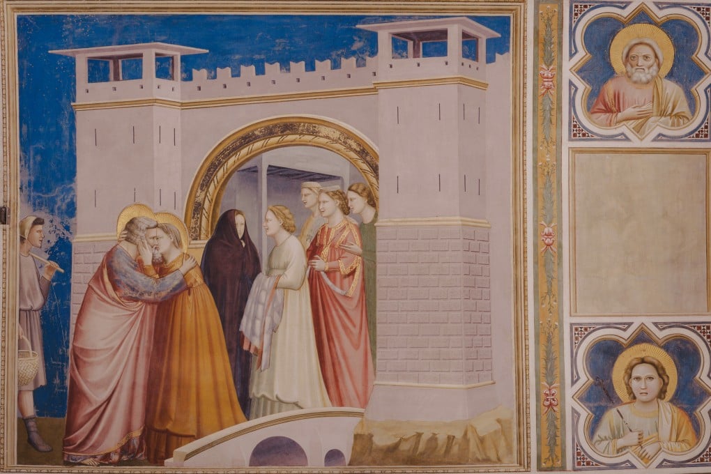 Meeting at the Golden Gate (circa 1305),
by Giotto, in Padua’s Scrovegni Chapel. Photo: Getty Images