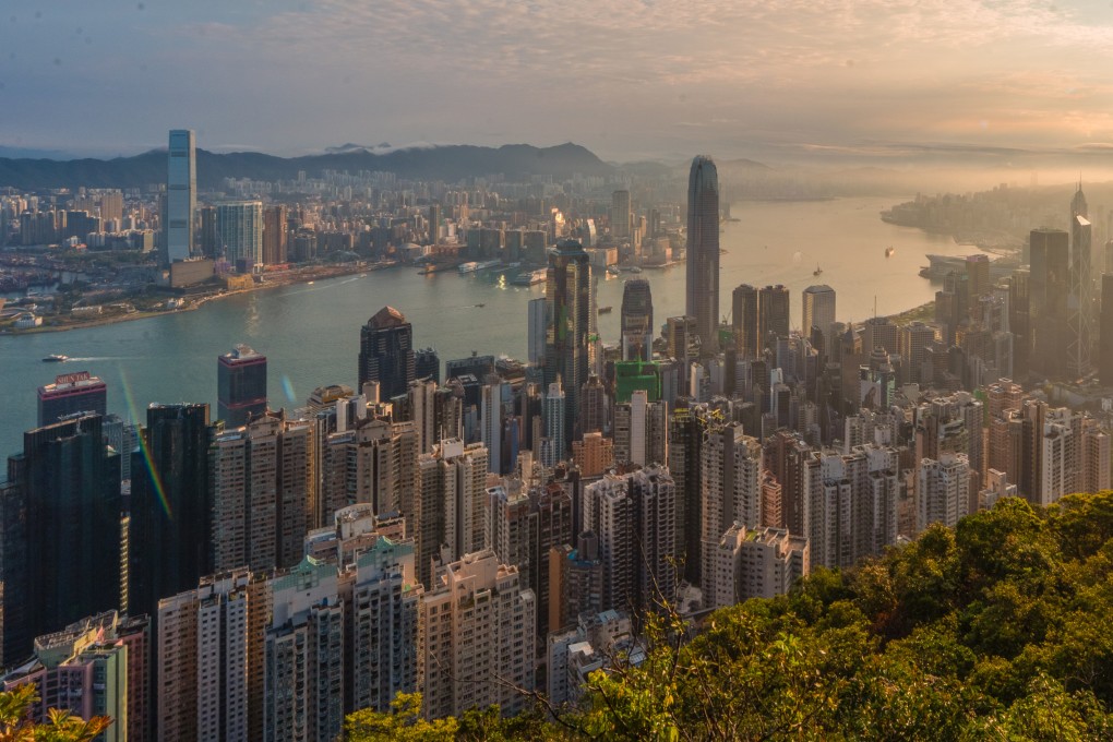 Hong Kong’s skyline, viewed from Victoria Peak on March 3. Photo: Eugene Lee