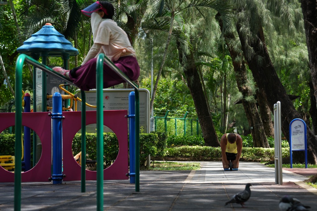 People exercise at Kowloon Tsai Park in July 2023. Photo: Elson Li