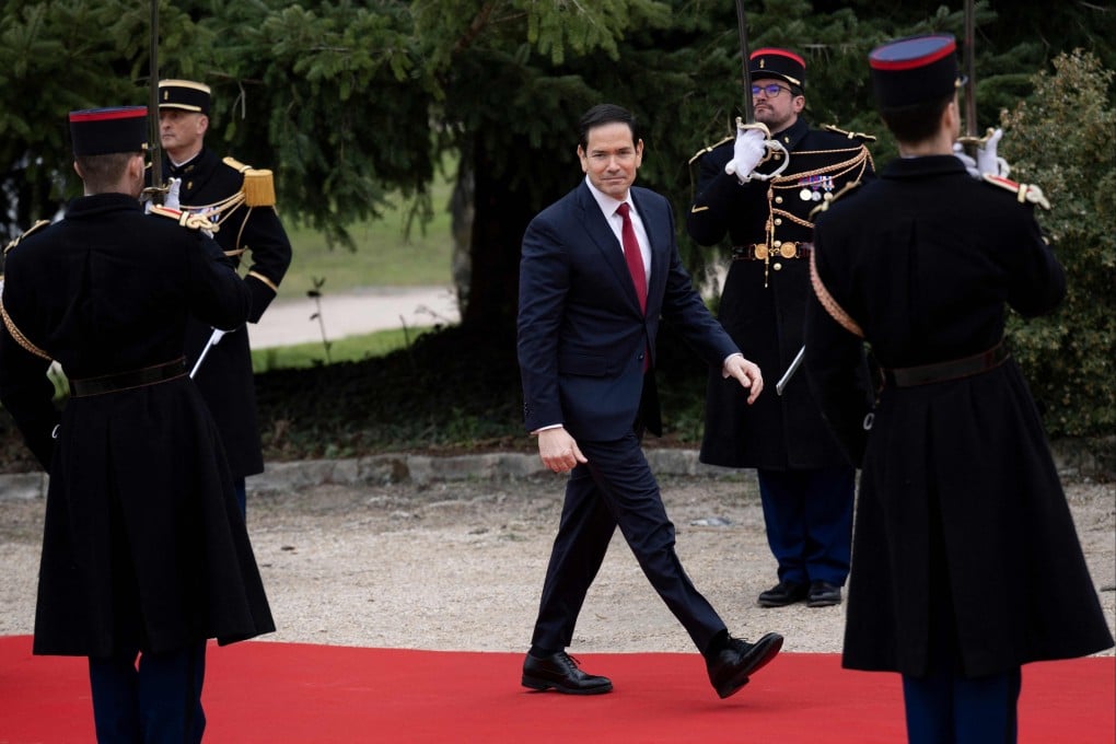 US Secretary of State Marco Rubio arrives for a G7 foreign ministers’ meeting at the Vaux-de-Cernay Abbey in Cernay-la-Ville, France, on Friday. Photo: AFP
