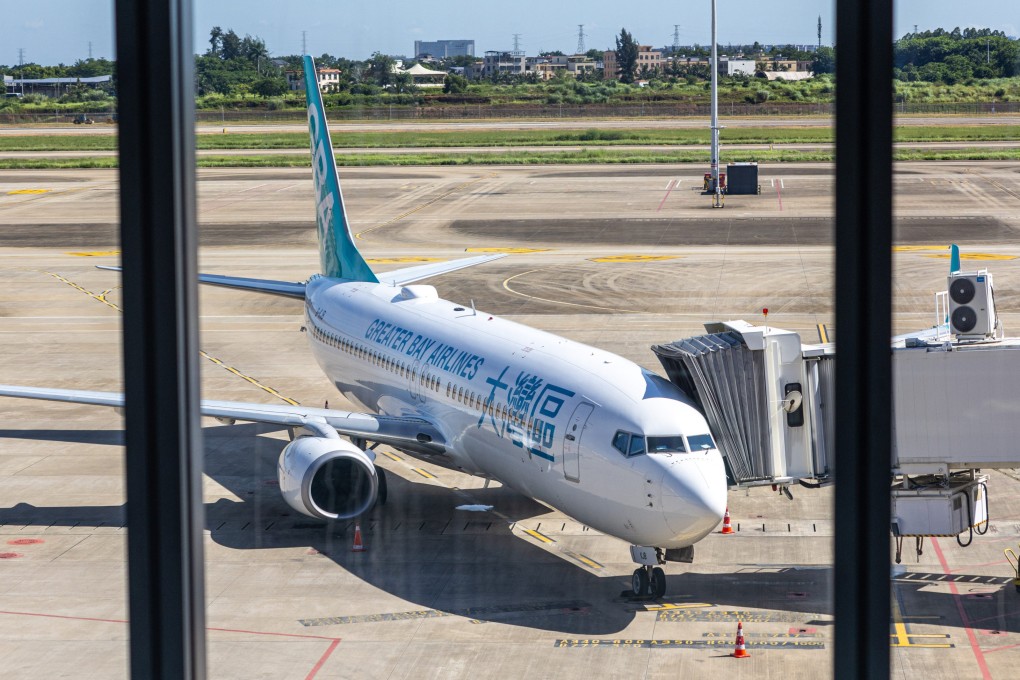 A Greater Bay Airlines plane at Haikou Meilan International Airport in mainland China. Photo: Getty Images