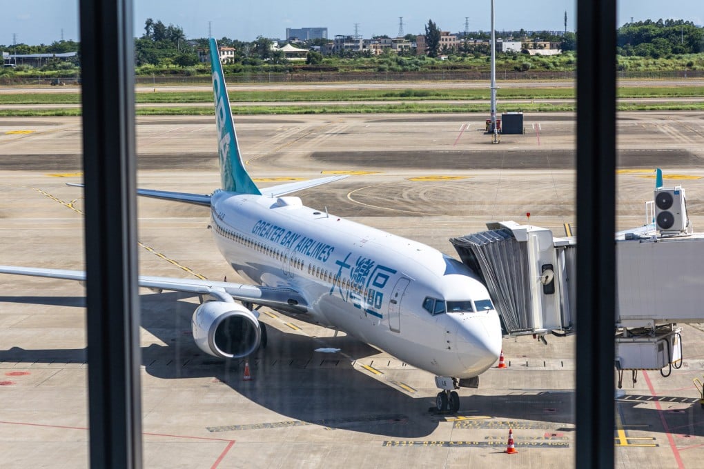A Greater Bay Airlines plane at Haikou Meilan International Airport in mainland China. Photo: Getty Images