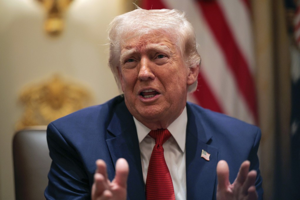 US President Donald Trump speaks during a Cabinet meeting in the White House in Washington on Thursday. Photo: Getty Images/TNS