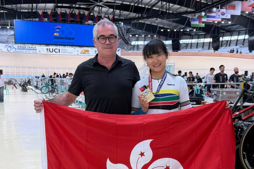 Ceci Lee celebrates her latest success with head coach Herve Dagorne. Photo: CAHKC