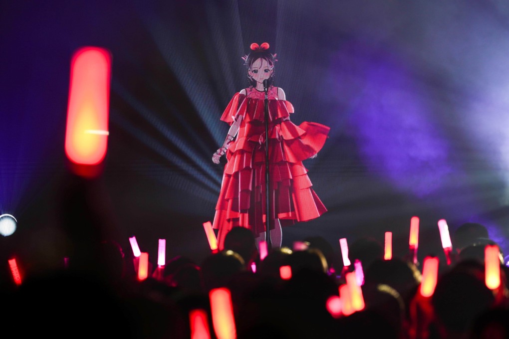 Virtual YouTuber Kizuna AI performs at a concert in Tokyo, Japan, in September 2025. Photo: Kyodo