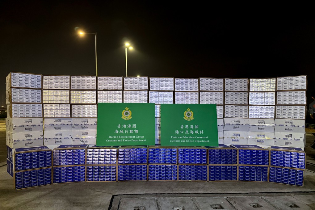 About 20 million suspected illicit cigarettes were seized during the anti-smuggling operation. Photo: ISD