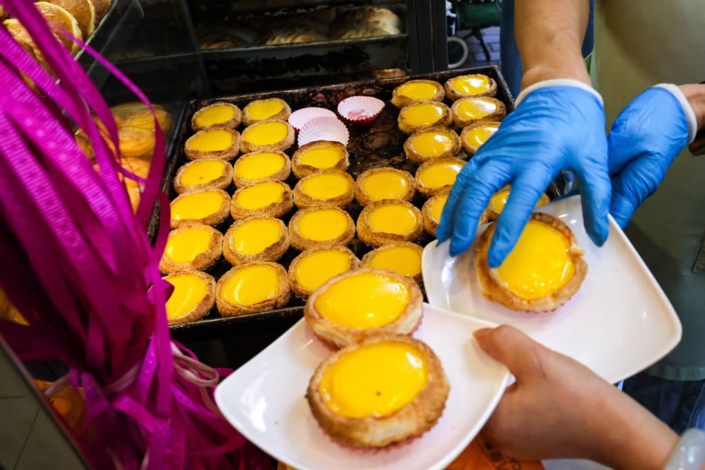 Egg tarts from the now closed Gold Garden Cafe in Cheung Sha Wan, Hong Kong. The Cantonese name for the tarts, daan tat, has entered the Oxford English Dictionary. Photo: Jelly Tse