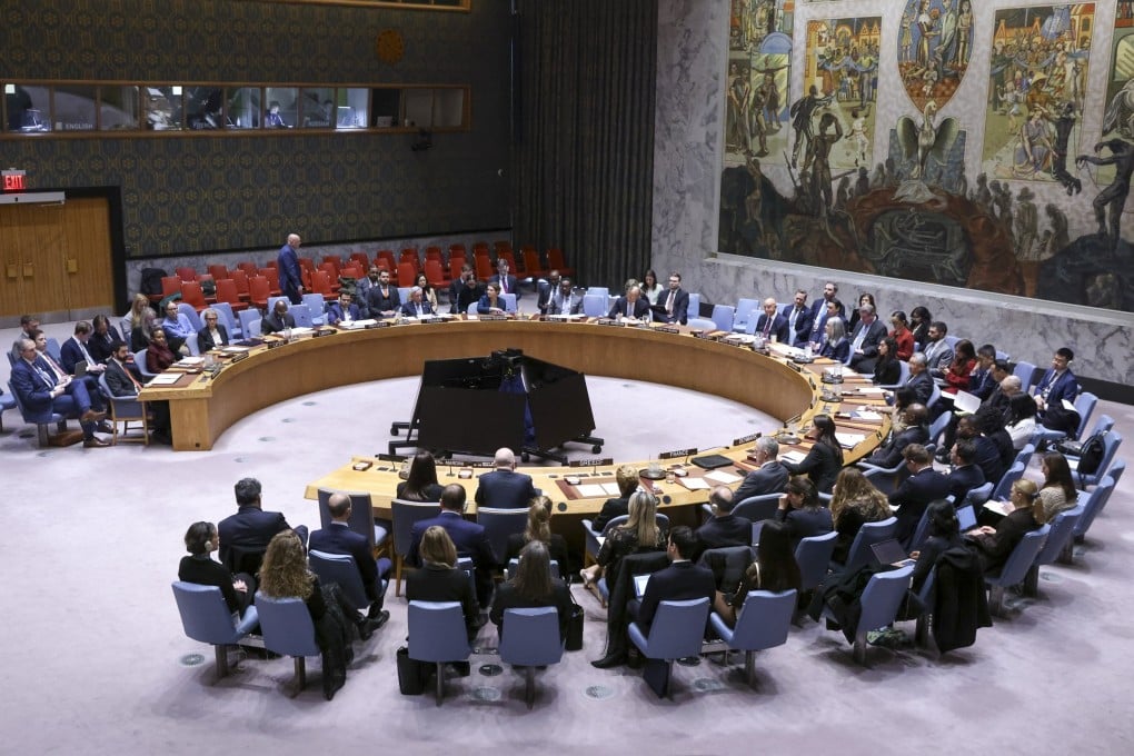 The United Nations Security Council meets to discuss Syria and the Middle East at the UN headquarters in New York on March 18. Photo: EPA