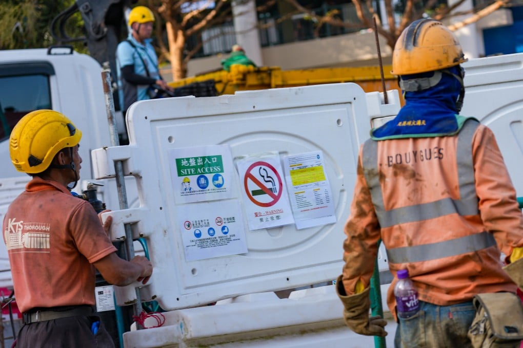 The government is clamping down on smoking at construction sites following the Tai Po fire. Photo: Jelly Tse