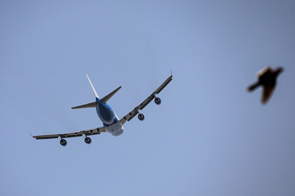 A Boeing 747 plane takes off from Dubai International Airport in the United Arab Emirates earlier this month. Photo: EPA