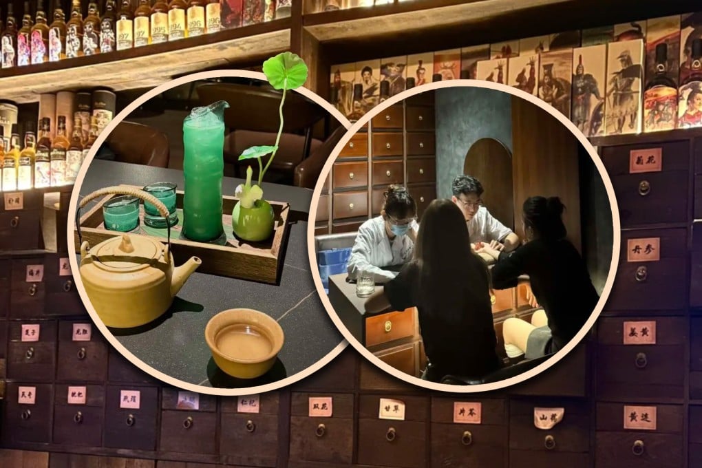 Young Chinese consumers are flocking to Traditional Chinese Medicine bars where they can enjoy so-called prescription cocktails reflecting the rise of a “punk wellness” lifestyle. Photo: SCMP composite/RedNote