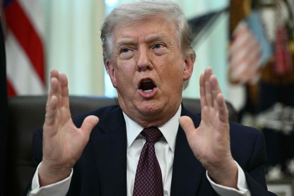 US President Donald Trump speaks after signing an executive order in the Oval Office on Tuesday. Photo: AFP