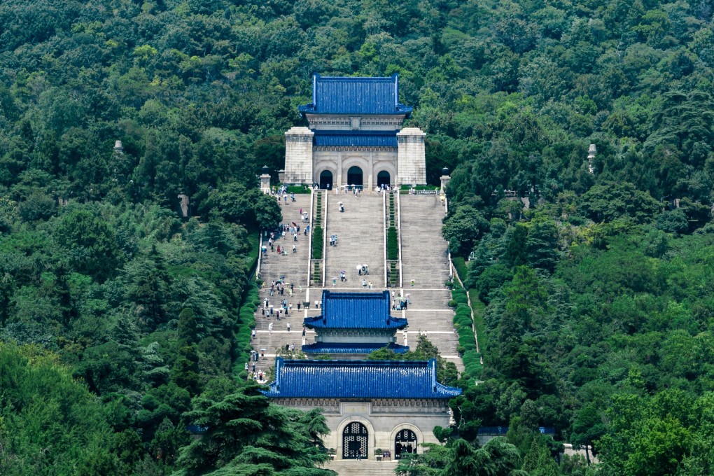 Aerial view of the Sun Yat-sen Mausoleum in Nanjing, a site that holds deep symbolic significance for the Kuomintang and cross-strait ties. Photo: Shutterstock