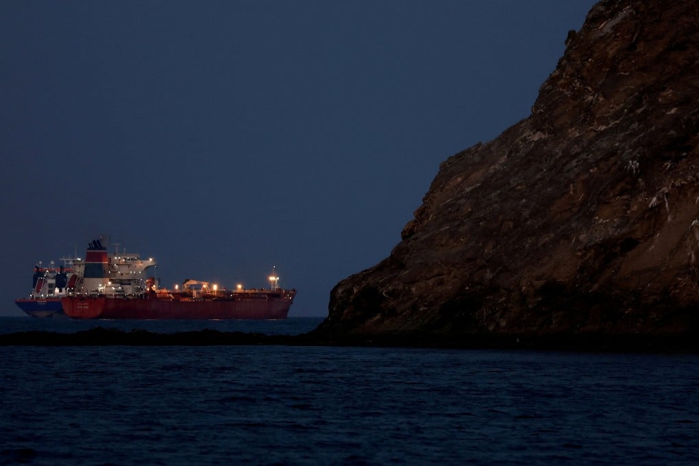 An oil tanker sits anchored off Muscat, Oman, on March 10. Photo: Reuters