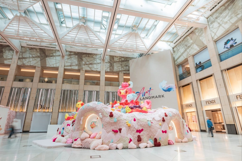 Japanese artist Ayako Rokkaku’s The Island – Onigashima on display in the Landmark Atrium. Photo: courtesy Art LANDMARK