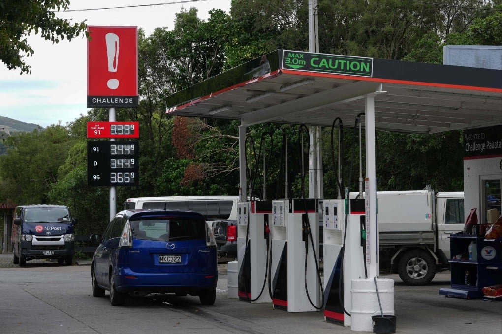 A petrol station in the village of Pauatahanui, in Wellington, New Zealand, on March 27. A surge in oil prices since the start of the Middle East war has sent fuel costs spiralling. Photo: AFP