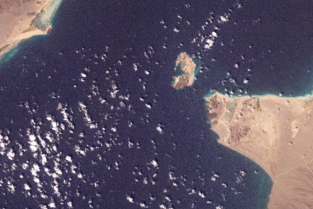 A satellite image shows Bab el-Mandeb Strait off the coast of Yemen on February 27. Photo: Planet Labs PBC/Handout via Reuters