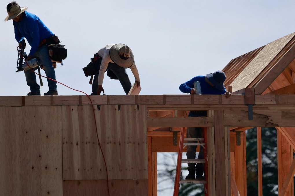 Construction workers in California in March. Photo: via AFP