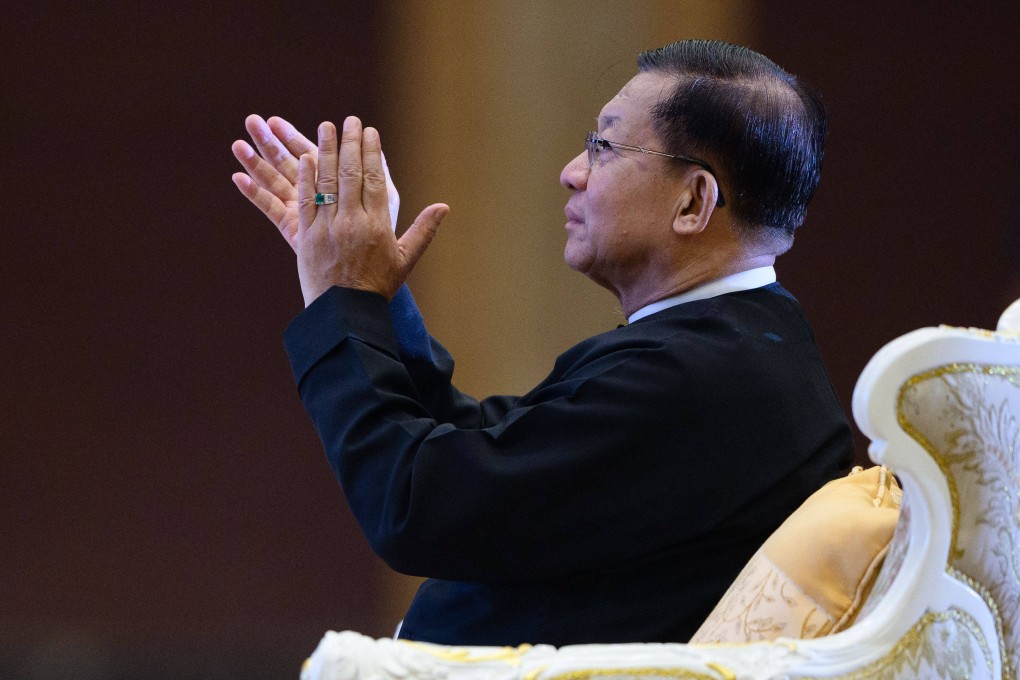 Myanmar’s parliament elected junta chief Min Aung Hlaing as president on Friday. Photo: AFP